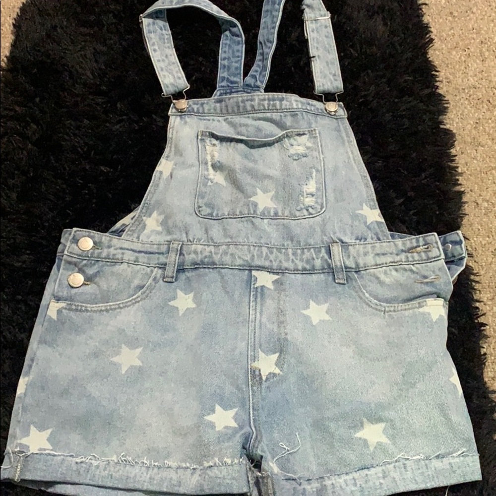 Women’s jean overall shorts